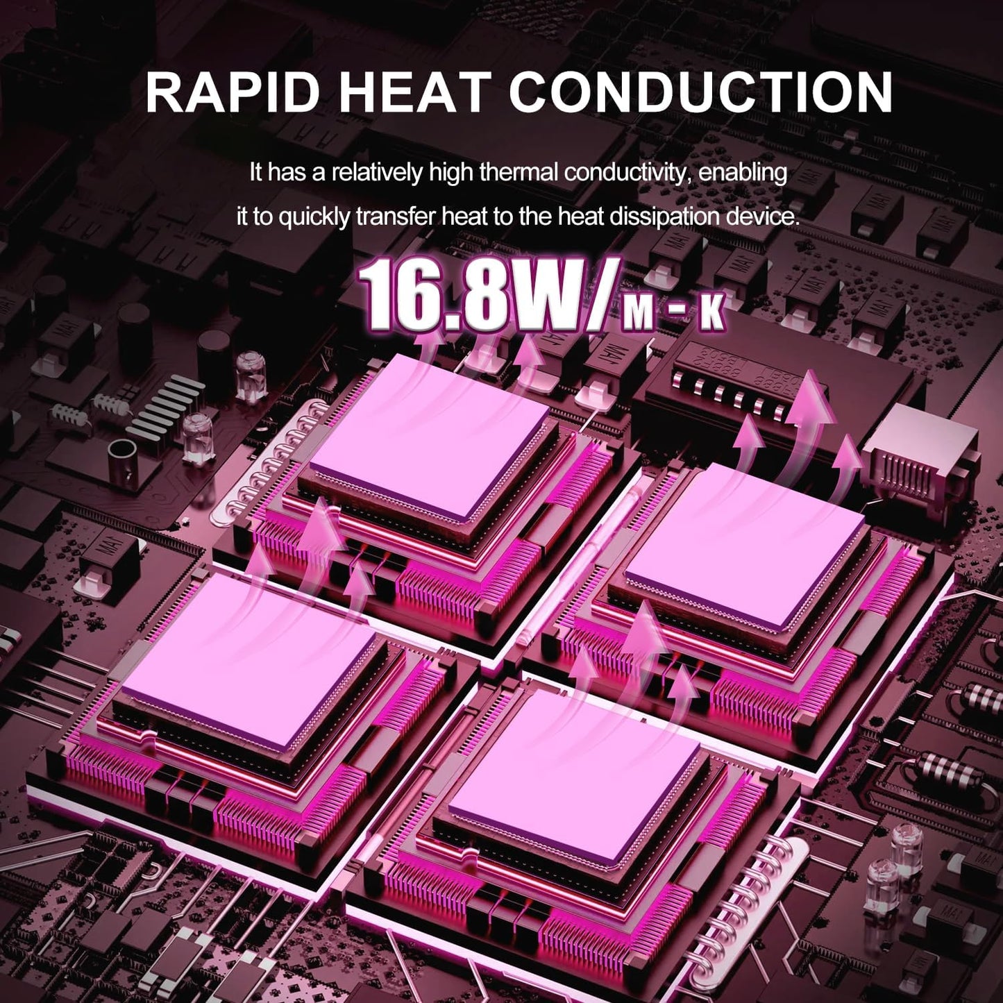 Maxtor Thermal Pad 16.8 W/mK,Thermal Pads for GPU/CPU/LED/Cooler,Excellent Heat Conduction，High Temperature Resistance (120 * 120 * 3.0mm（1pcs）)