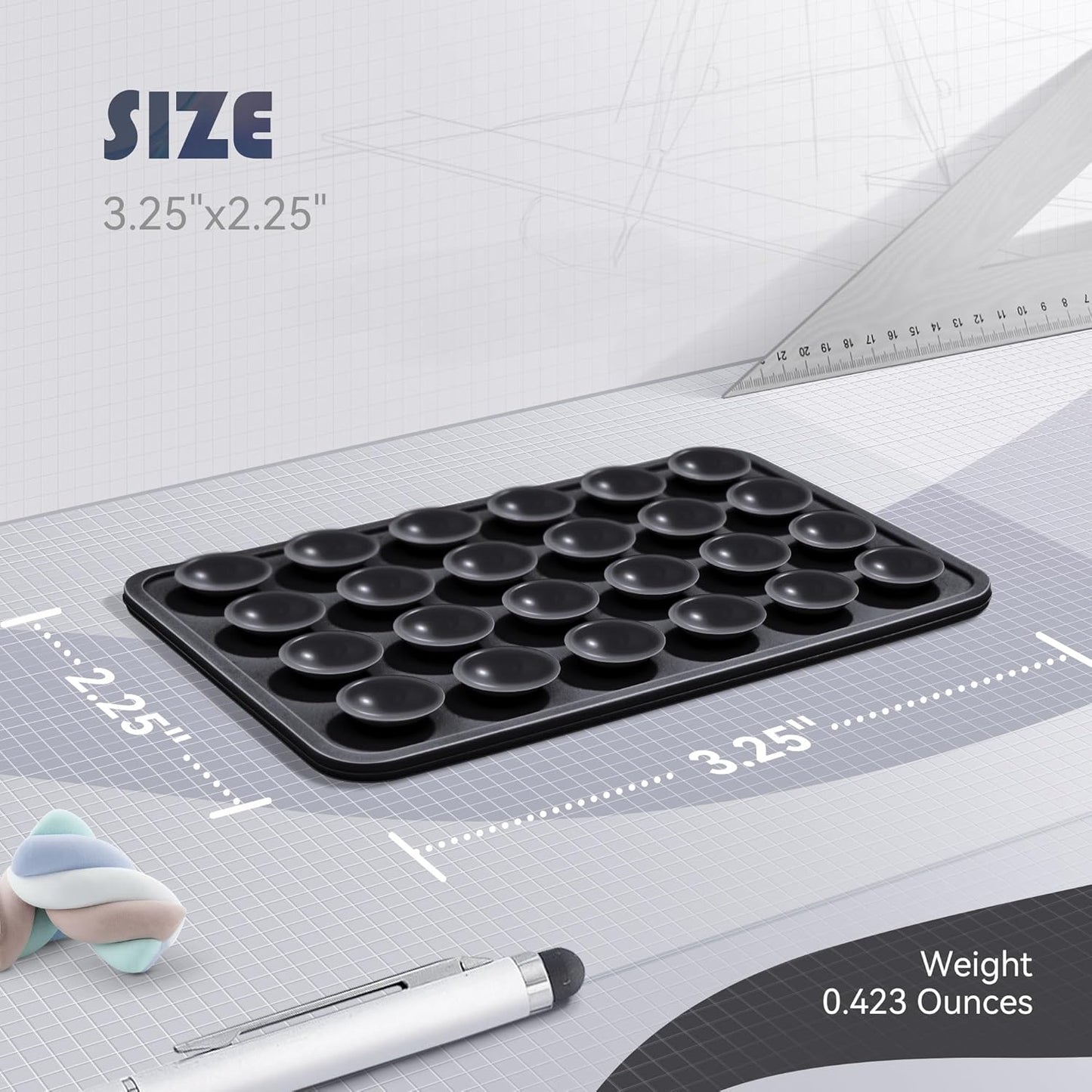 Silicone Phone Sticky Grip, Suction Phone Case Mount for iPhone and Android, Hands-Free Sticky Cell Phone Grip, Mobile Fidget Mirror Holder for Selfies and Videos