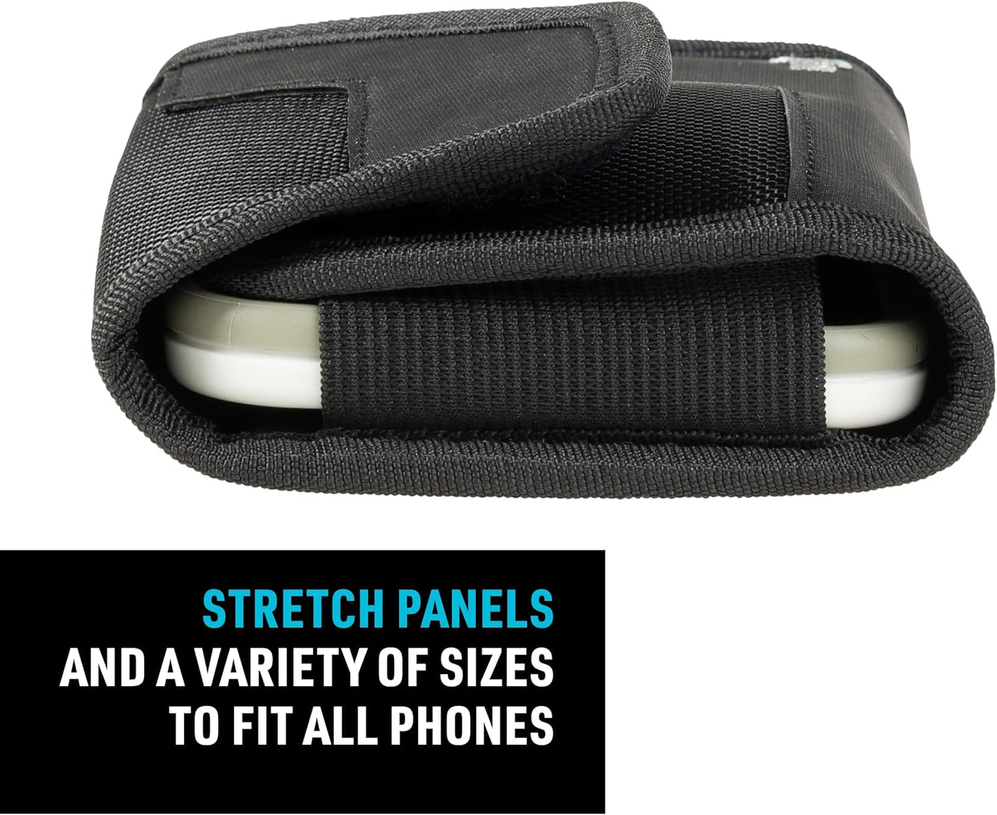 Nite Ize Clip Case Sideways Universal Rugged Holster - Protective Holster for Men's & Women's Belts - Phone Utility Belt Pouch - Phone Accessories - X-Large, Black