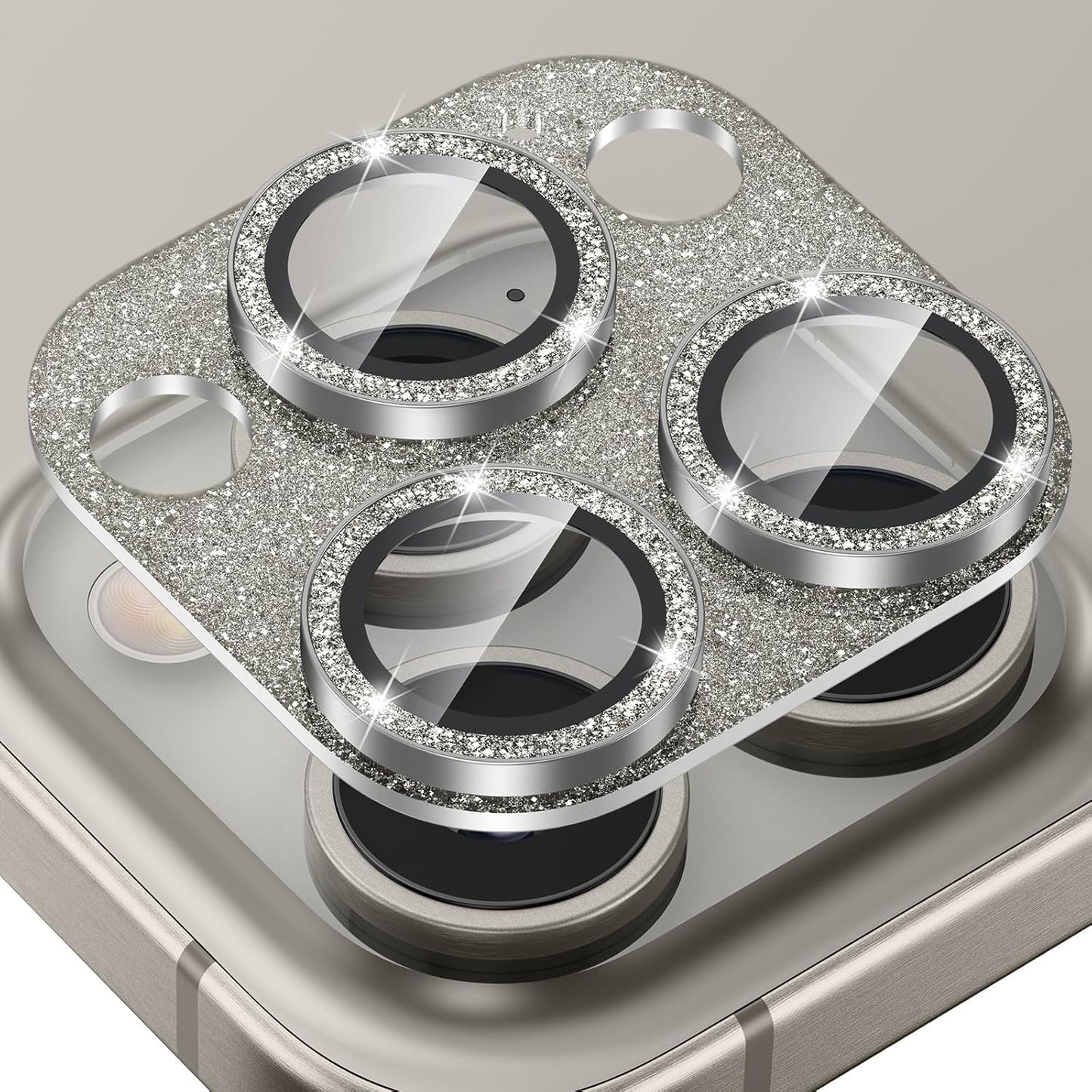 Tensea for iPhone 16 Pro/iPhone 16 Pro Max/iPhone 15 Pro/iPhone 15 Pro Max Camera Lens Protector, Metal Aluminum Alloy Tempered Glass Cover Camera Screen Protector Accessories, Case Friendly