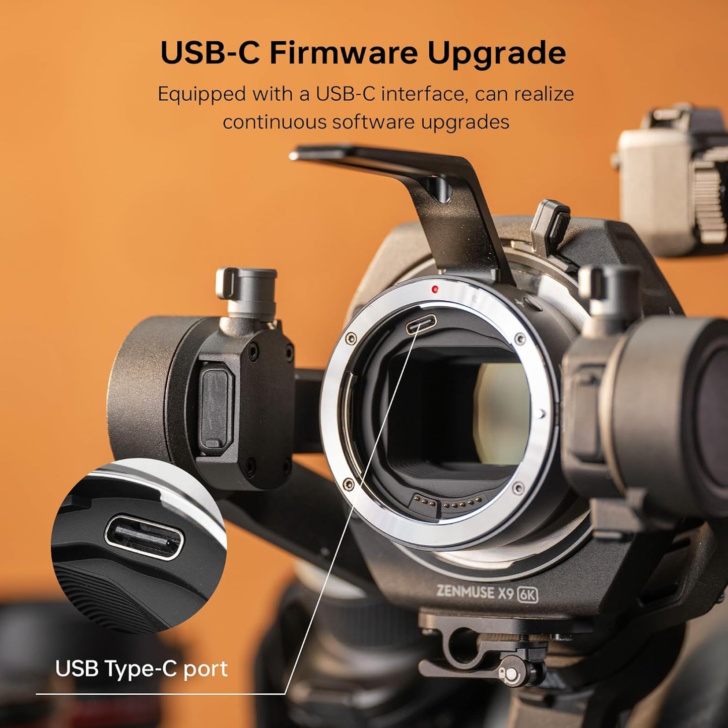 VILTROX EF-DL Lens Mount Adapter Auto Focus EF/EF-S Lens to DJI Ronin 4D Camera Lens Adapter Converter with USB Type-C Upgrade Compatible with Canon EF/EF-S Lens to DJI Ronin 4D Camera