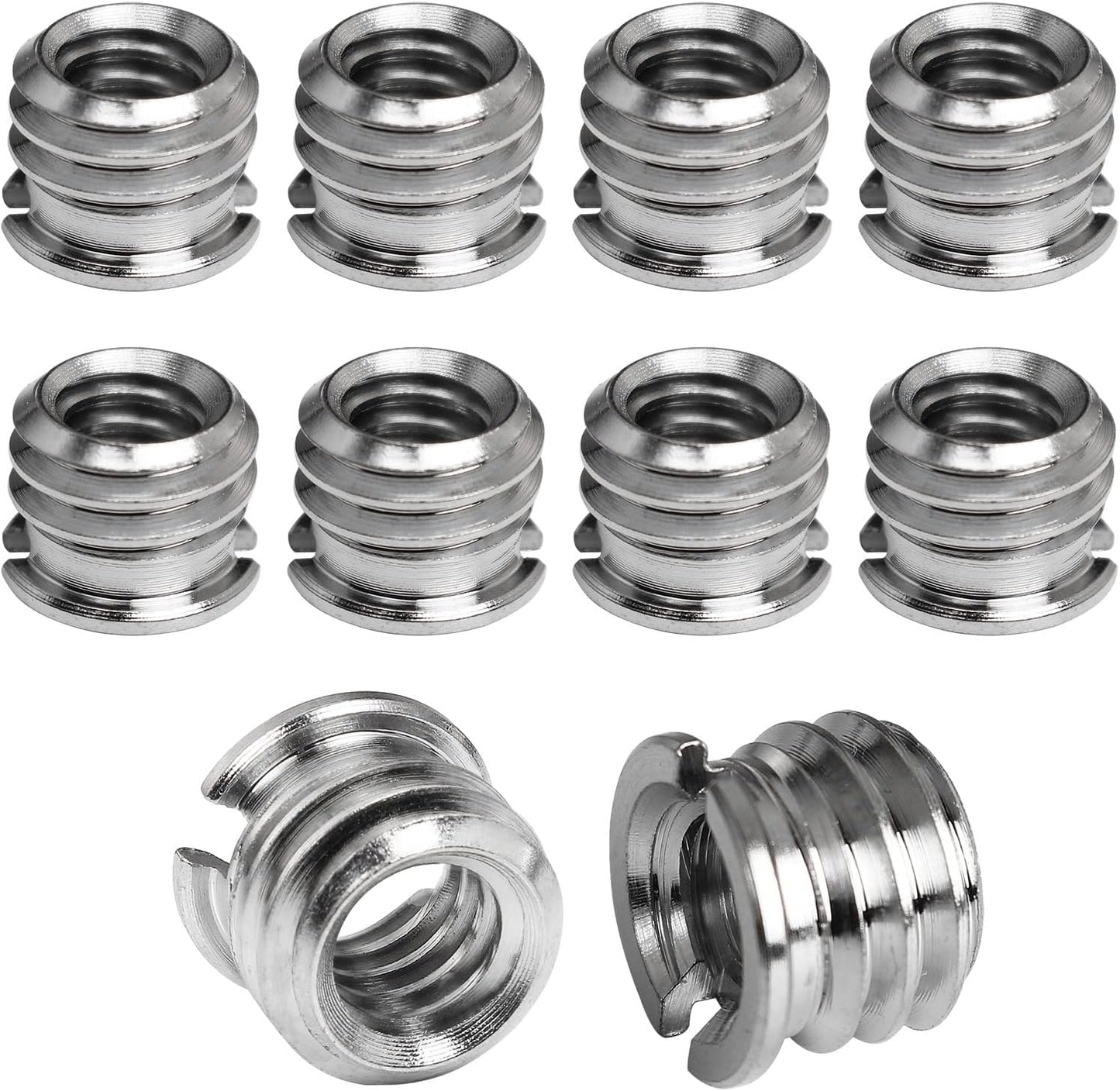 1/4"-20 Female to 3/8"-16 Male Tripod Thread Adapter LUORNG 10PCS Standard Screw Adapter Reducer Bushing Converter for DSLR Camera Camcorder Monopod Stand, 3/8 to 1/4 Tripod