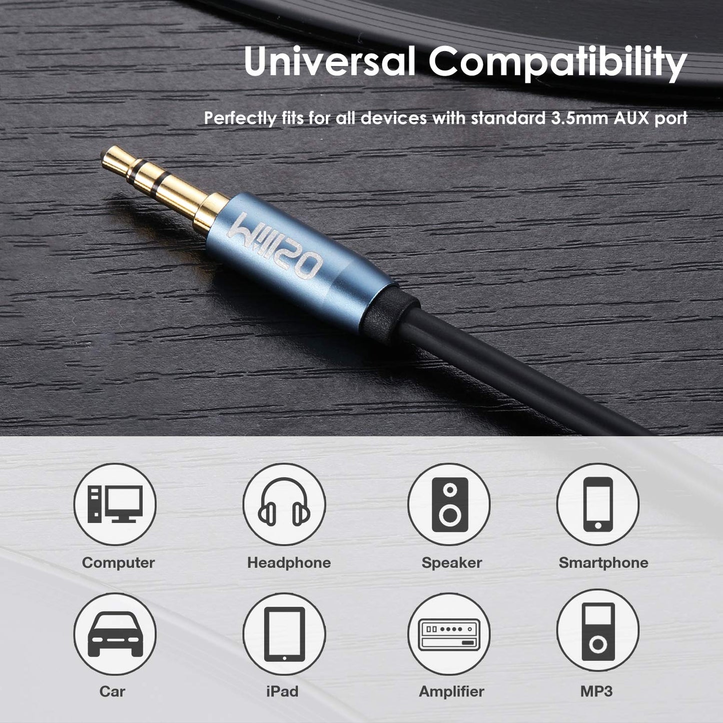 MillSO 3.5mm Headphone Extension Cable (16 ft) TRS 3.5mm Male to Female Stereo Audio Jack Extension Adapter Auxiliary AUX Cord for Headphones, Earbud, Speaker, Car or Home Stereo System