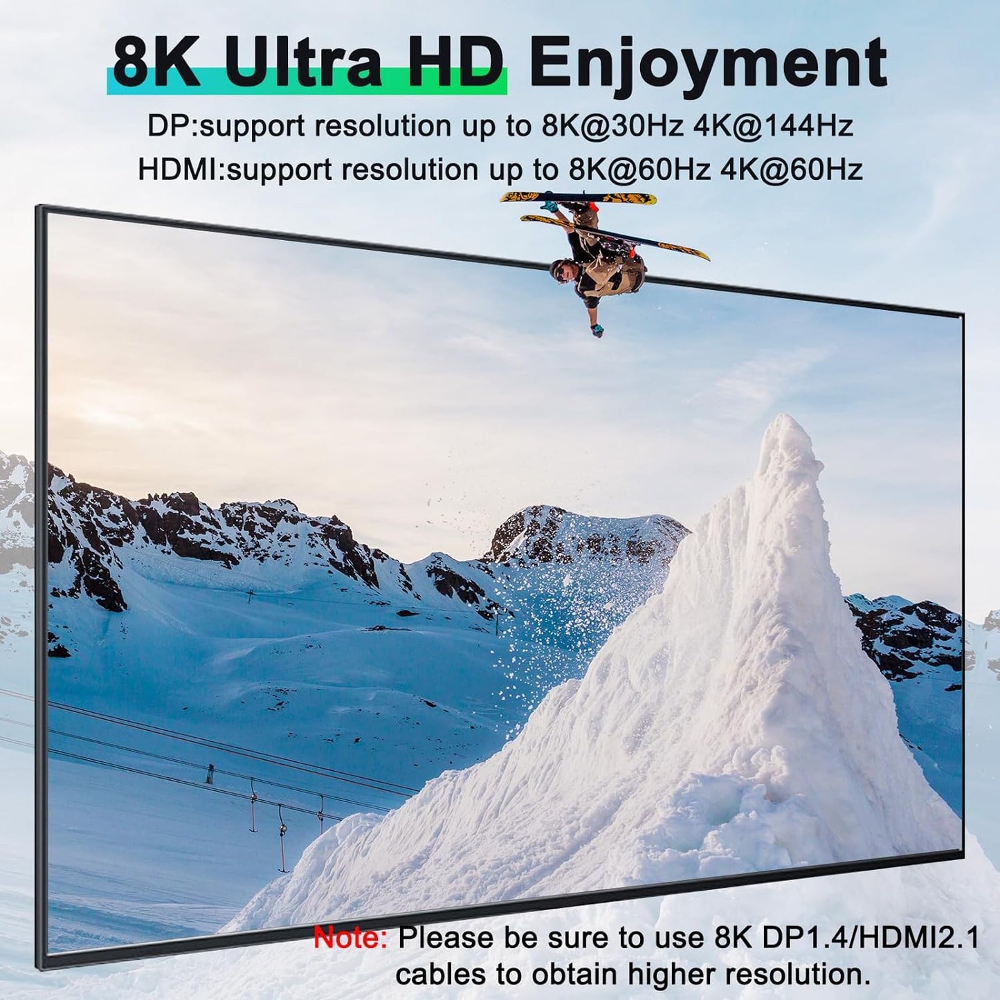 KVM Switch 3 Monitors 3 Computers 8K@60Hz, MLEEDA HDMI + 2* Displayport Triple Monitor KVM Switch,3 Monitor KVM with 4 USB 3.0 Ports for Keyboard Mouse Printer, Wired Remote and Power Adapter Included