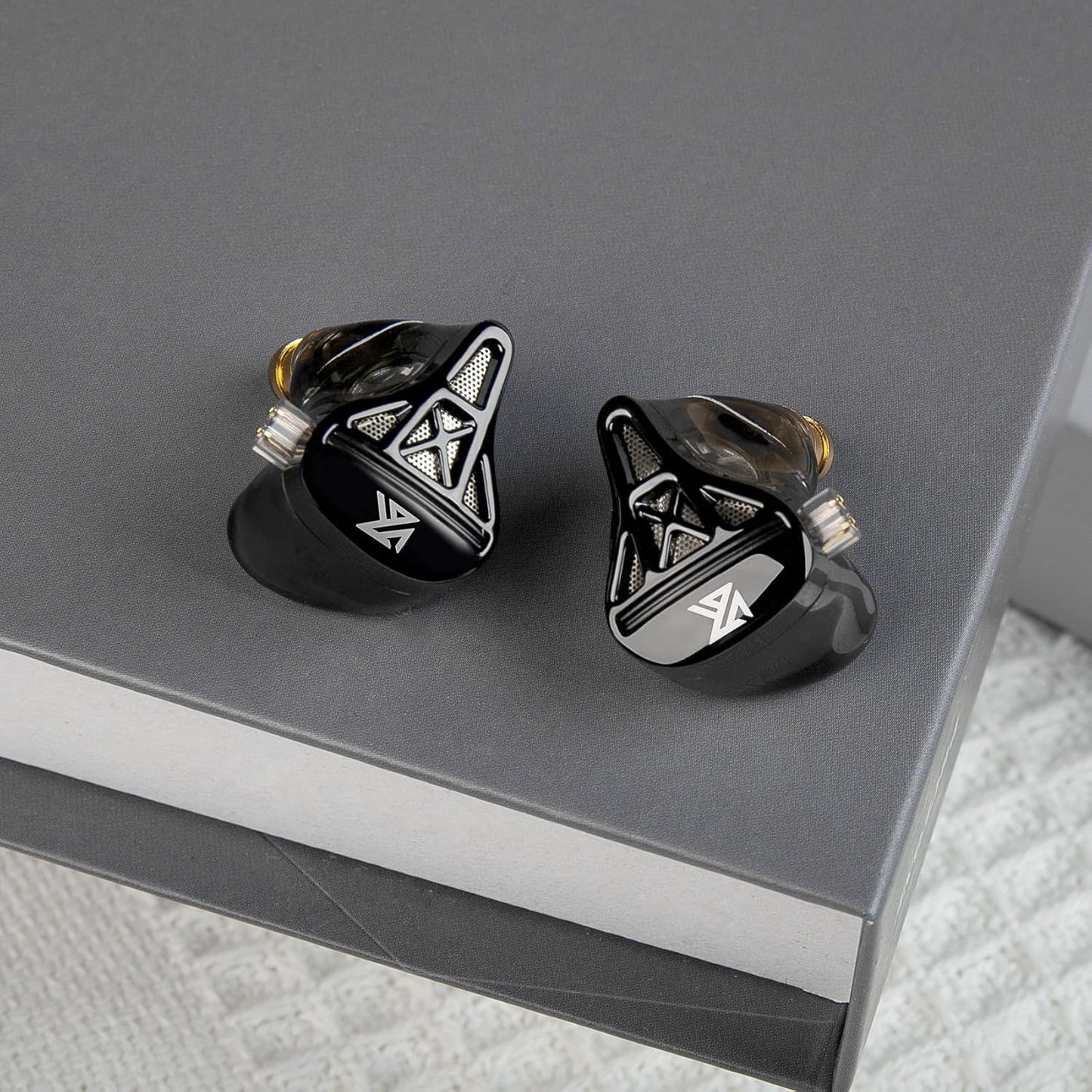 Wired Headphone,KZ DQS HiFi Dynamic Drivers IEM Earphone,KZ Gaming Earbuds Headphones Bass 2pin 3.5mm Sports Music Game in Ear Monitor Headphone for System Singers (Black, No Mic)…