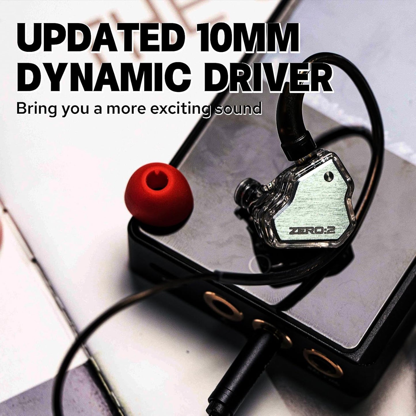 Linsoul 7Hz x Crinacle Zero:2 in Ear Monitor, Updated 10mm Dynamic Driver IEM, Wired Earbuds Earphones, Gaming Earbuds, with OFC IEM Cable for Musician (Silver)