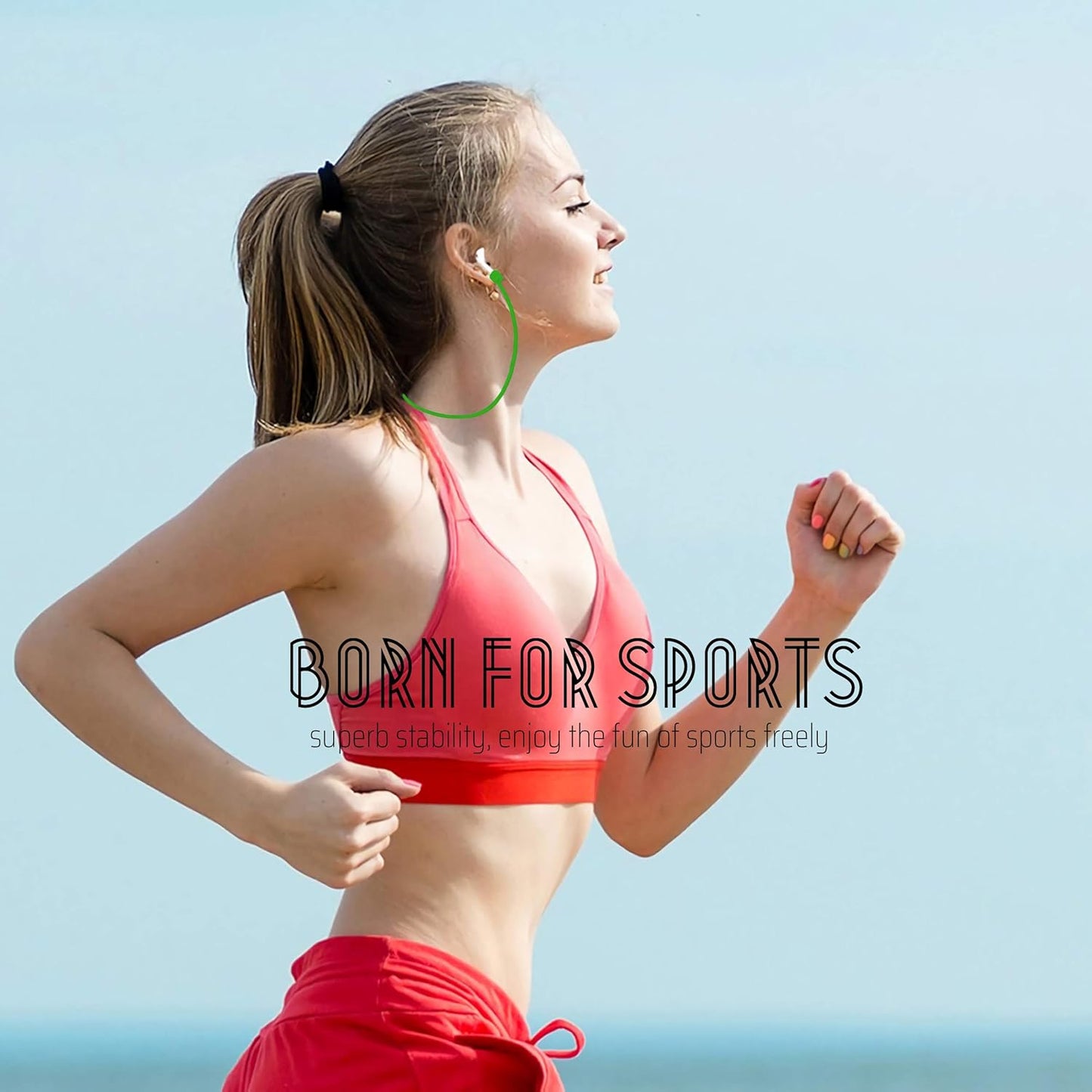 Ultra Strong Magnetic Airpod Pro Strap Anti-Lost Cord Sports Lanyard Compatible with Airpods 3rd 2nd Generation Pro 3 2 1 (Green)