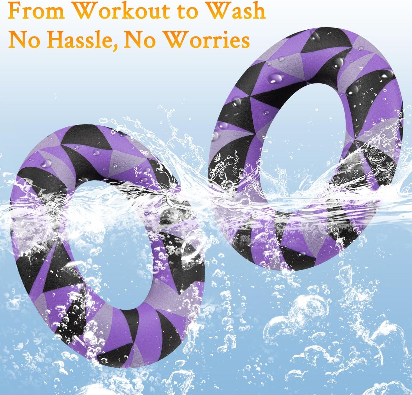 SOULWIT Silicone Ear Pads Cover Protector for Bose QuietComfort QC15 QC25 QC2 QC35 QC45/Ae2 Ae2i Ae2w/SoundTrue & SoundLink AE Headphones Cushions, Sweatproof, Easily Washable - Purple Black