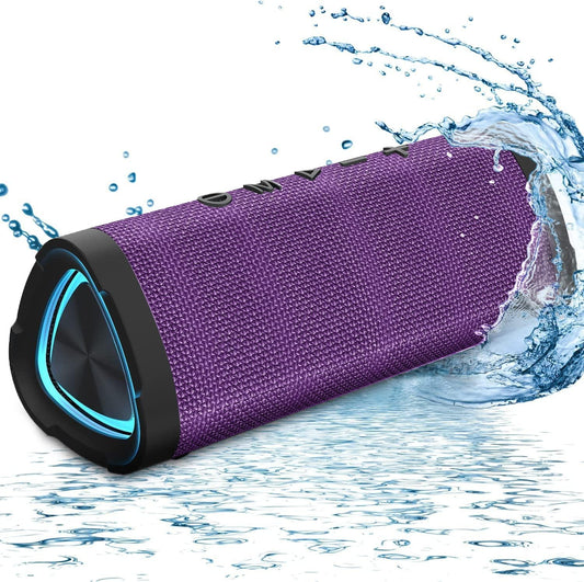 Vanzon Bluetooth Speakers V40 Portable Wireless Speaker V5.0 with 24W Loud Stereo Sound, TWS, 24H Playtime & IPX7 Waterproof, Suitable for Travel, Home&Outdoors,Hij-Purple