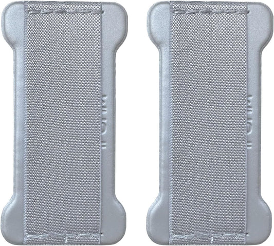 Universal Phone Grip for Smartphones& Mini Tablets - Phone Holder for Hand for Back of Phone - Wireless Charging Compatible (Silver) -2Pack