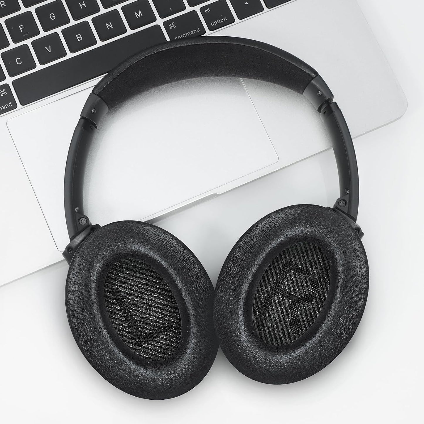 Headphones Replacement Ear Pads, Protein Leather earpad Cushions for Bose AE2/QC15/QC25 Headphones, Replacement Earpads, Softer Memory Foam - Black