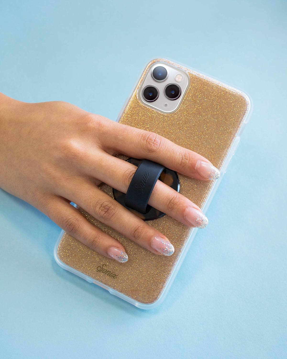 Sonix Silicone Phone Ring - Brown Tort, Black