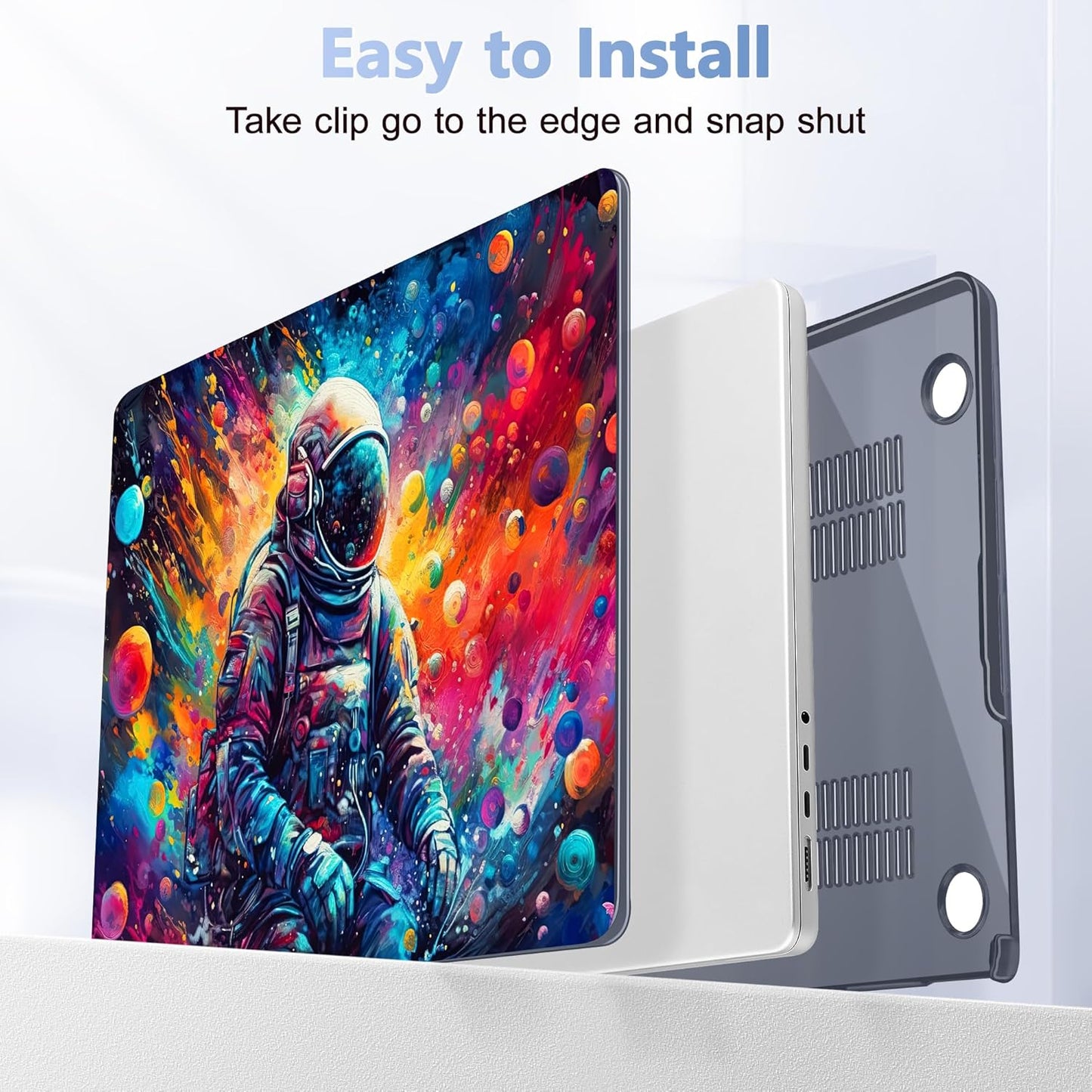 for MacBook Pro 16 inch Case 2021 2022 2023 2024 Release A3186 A3403 M4 A2991 M3 A2780 M2 A2485 M1 Pro/Max, Hard Shell Case with Screen Protector & Keyboard Cover, Astronaut