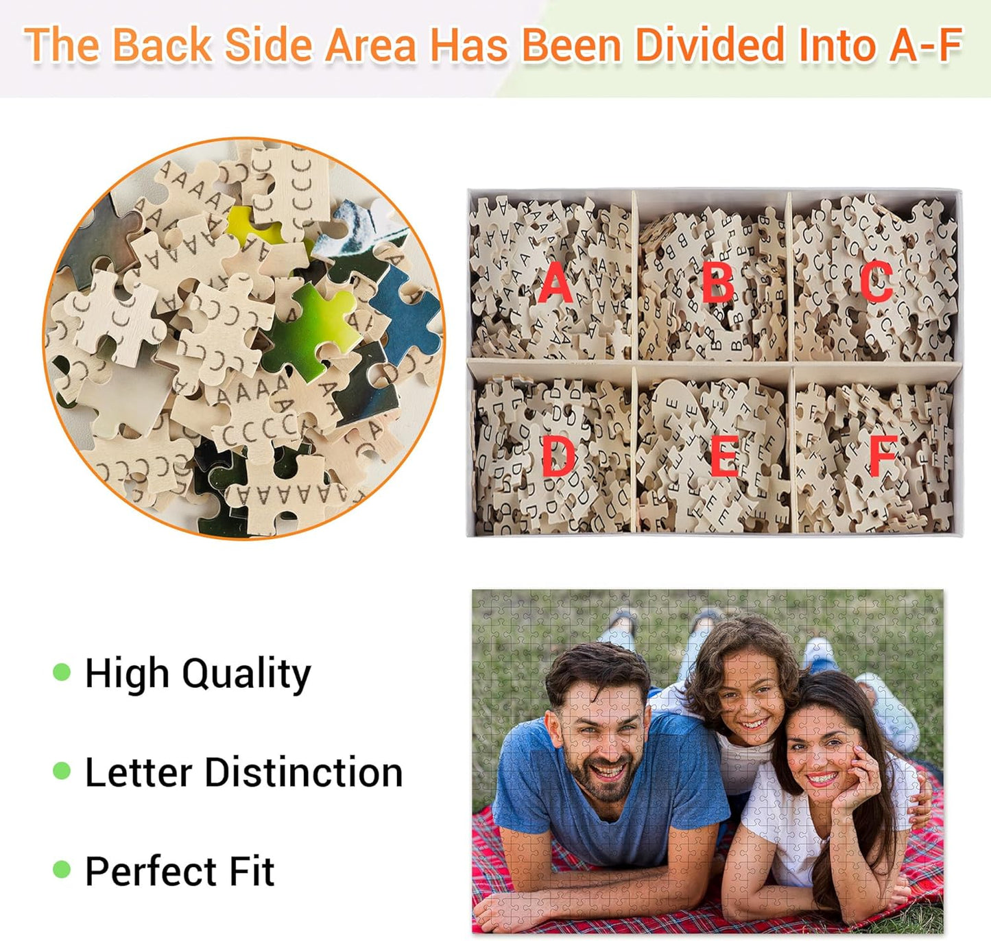 Easycosy Gifts for Mothers Day Custom Photo Puzzles 500/300/1000 Pieces for Mom Families Personalized Picture Text Jigsaw Puzzle Mom Wife Gifts from Daughter Son (Horizontal/Vertical)