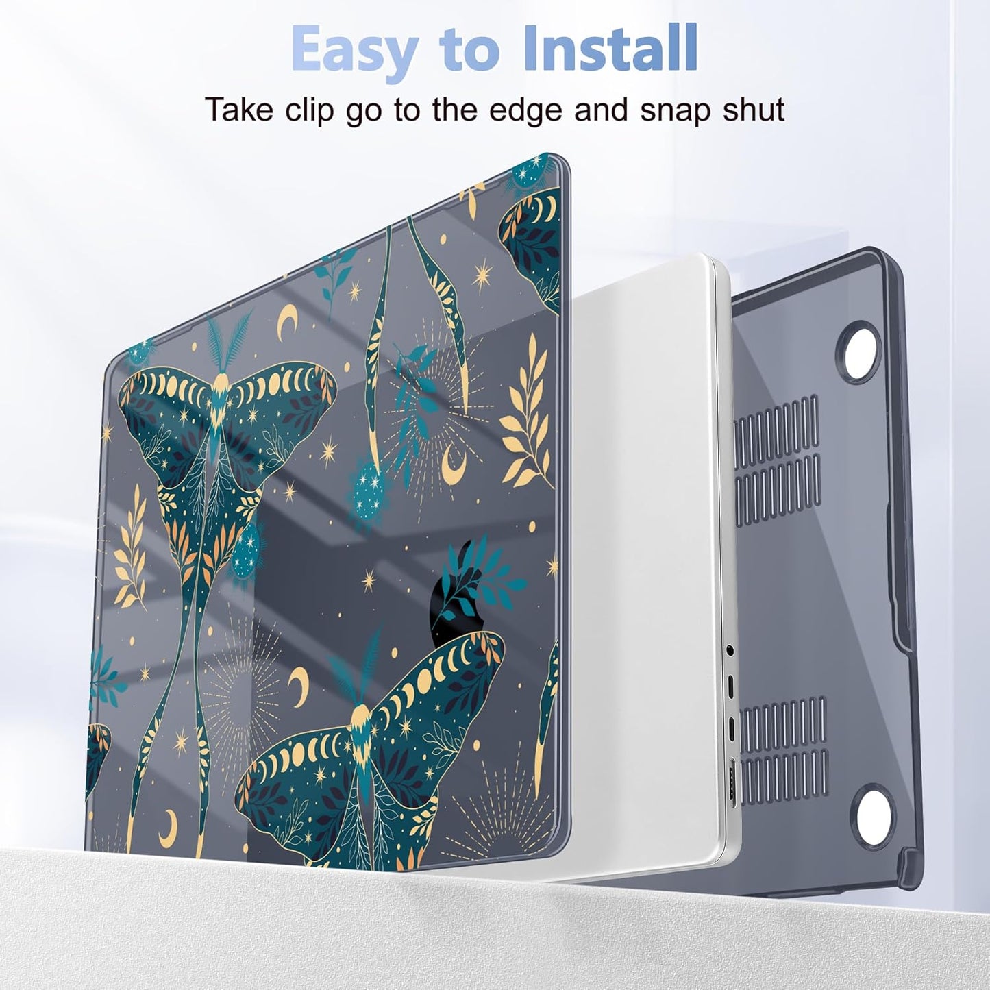 for MacBook Pro 16 inch Case 2021 2022 2023 2024 Release A3186 A3403 M4 A2991 M3 A2780 M2 A2485 M1 Pro/Max, Hard Shell Case with Screen Protector & Keyboard Cover, Butterfly P113