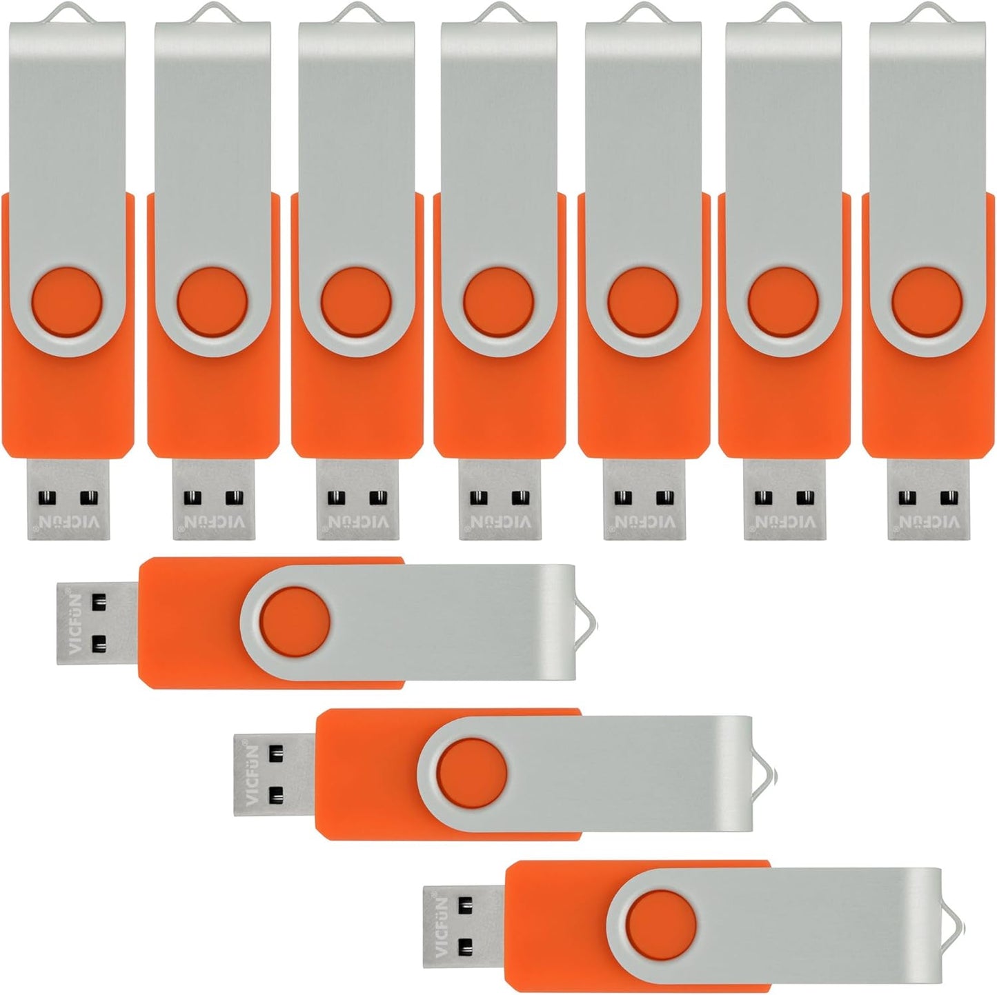 10 Pack 8GB USB Flash Drives USB 2.0 8GB USB Thumb Drive Pen Drive,Orange
