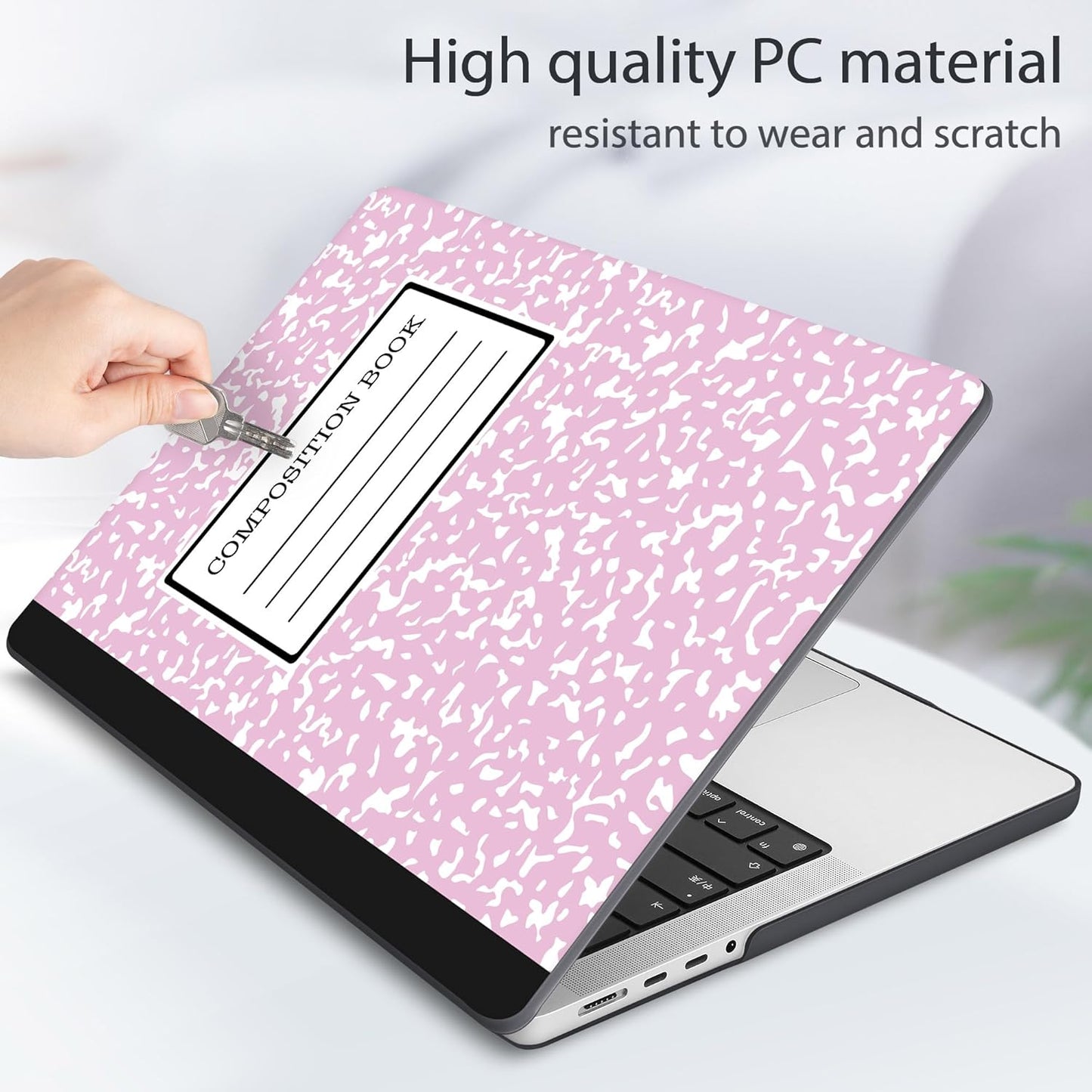 Tuiklol for M4 MacBook Pro 14 Inch Case 2024-2021 Release A3112 A3401 A3185/M3 A2918 A2992/M2 A2779/M1 A2442 Pro/Max Chip,Hard Shell Case with Screen Protector for Touch ID,Composition Book