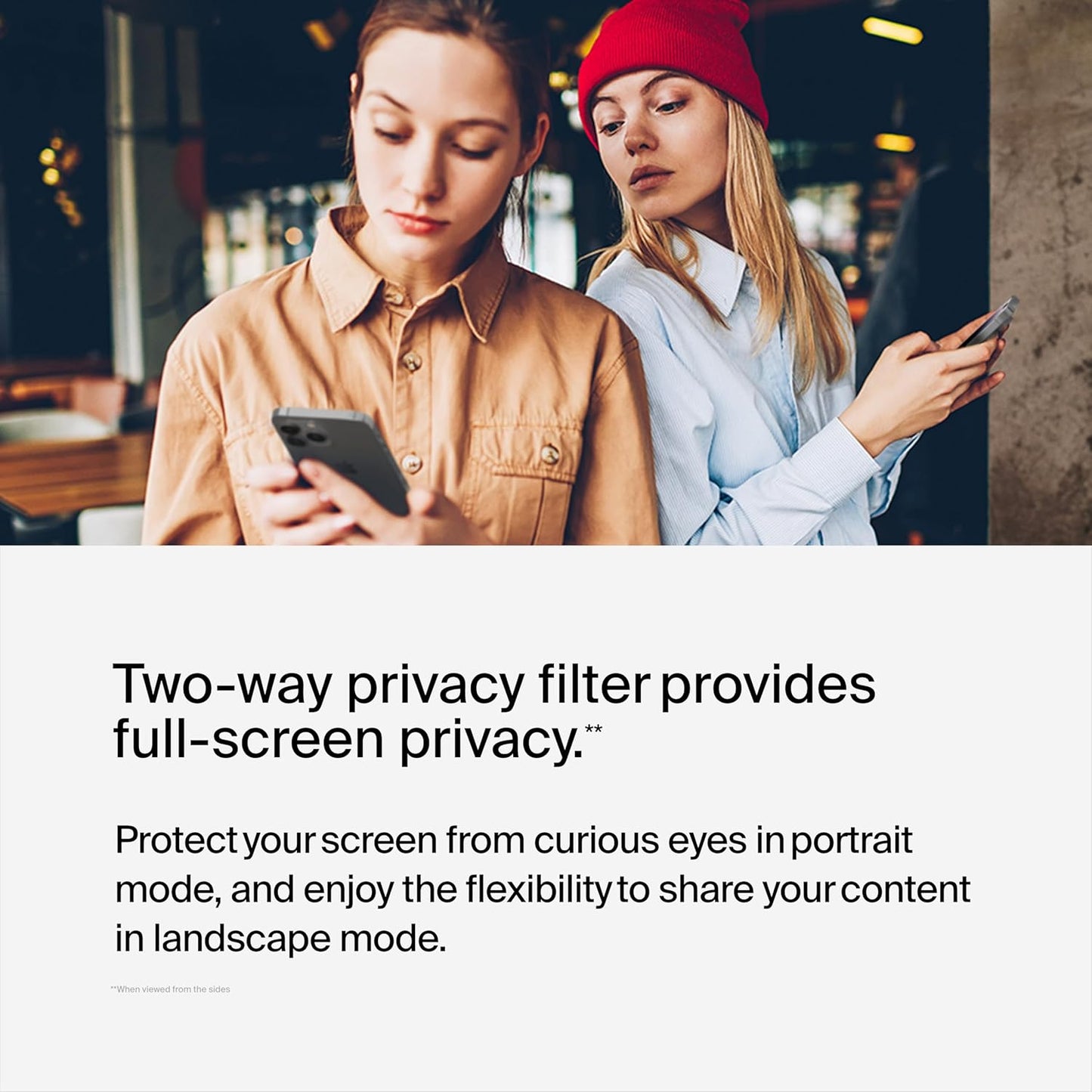 Belkin ScreenForce TemperedGlass Privacy Screen Protector for iPhone 14 Pro Max - Treated Surface with Anti-Fingerprint Coating and Included Easy Align Tray for Bubble-Free Application