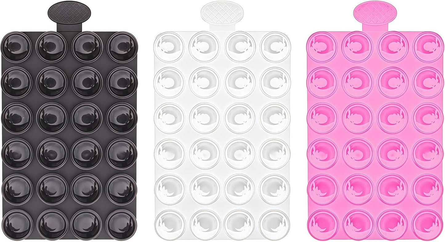 3-Pcs Double-Sided Suction Phone Mount, Sticky Phone Grip with Higher Suction Power,Hands-Free Phone Accessories Holder for Selfie and Video on iPhone and Android Phones.