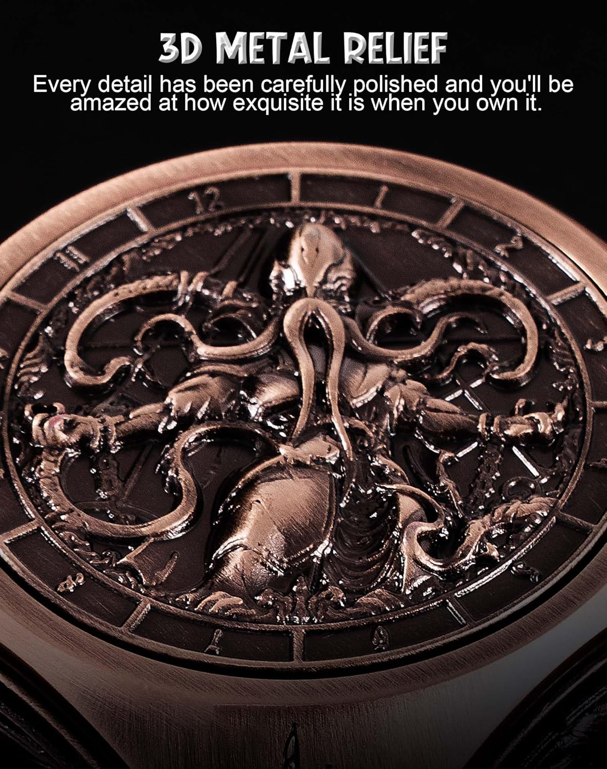 Kabinka Spinner Dice for 7 in 1 DND Dice Set, Unique Metal Dice for Dungeons and Dragons RPG Role Playing Gaming (Red Copper)