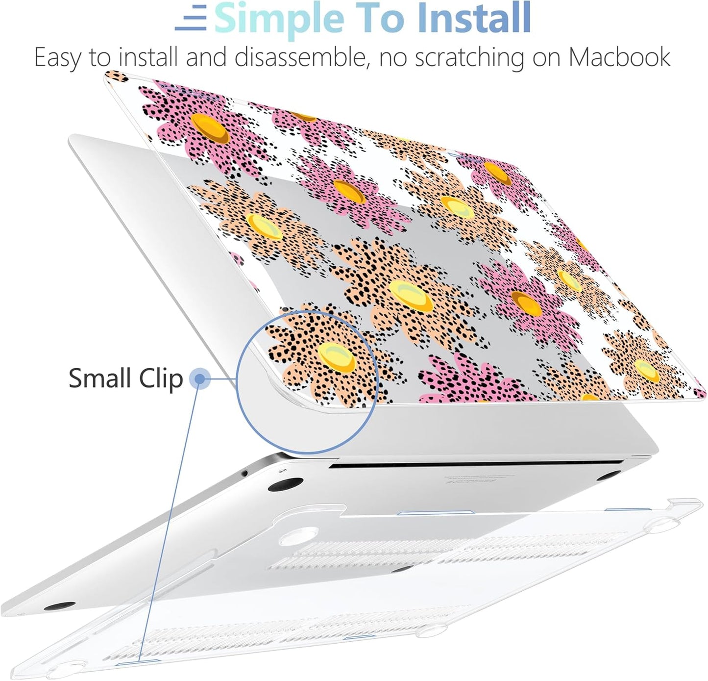MEEgoodo Case for MacBook Pro 13 inch Case 2022 2021 2020 New A2338 M2/M1 A2251 A2289, Laptop Hard Shell with Keyboard & Camera Cover Compatible with 13 inch MacBook Pro, Abstract Polka Dot