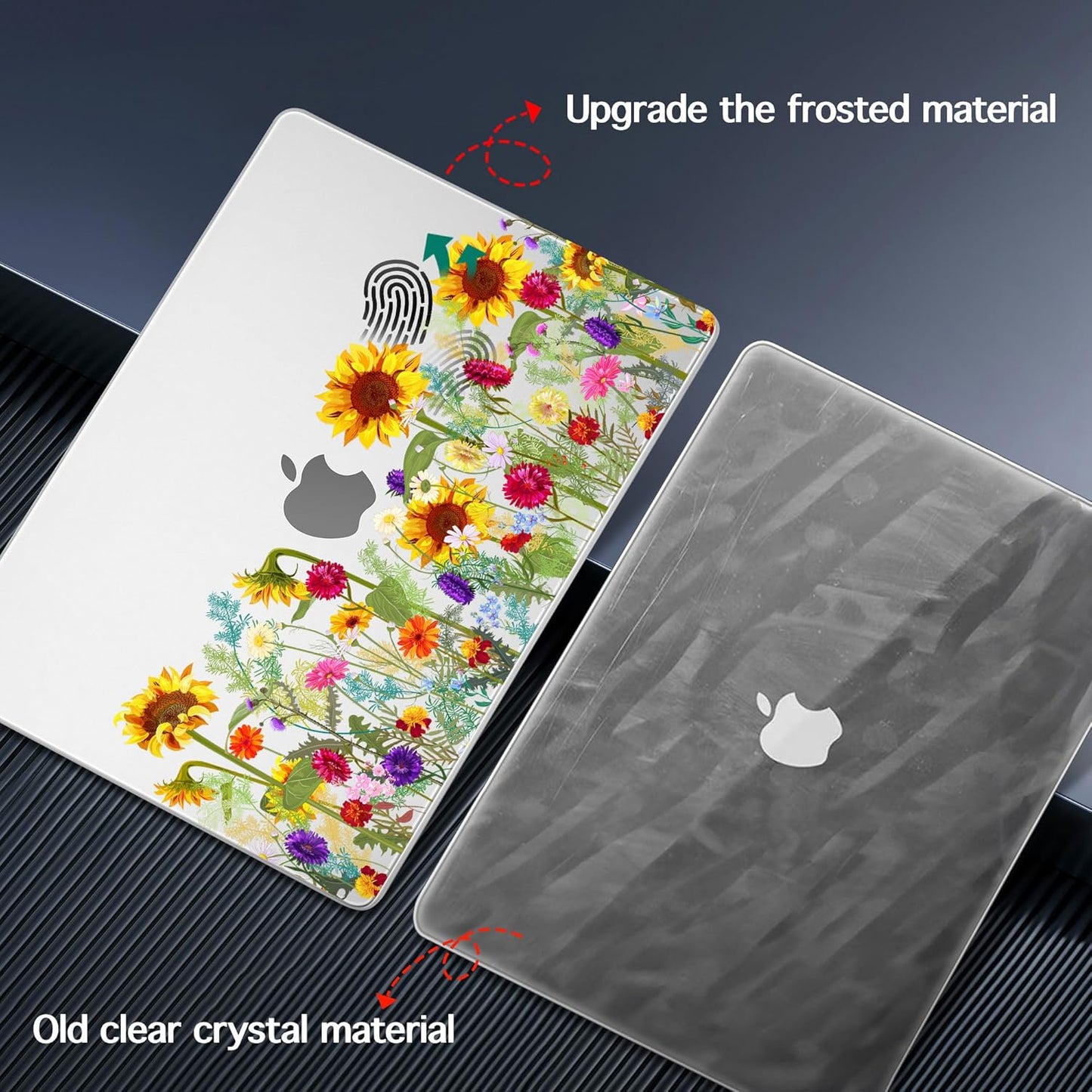for MacBook Pro 16 inch Case 2021 2022 2023 2024 Release A3186 A3403 M4 A2991 M3 A2780 M2 A2485 M1 Pro/Max, Hard Shell Case with Screen Protector & Keyboard Cover, Sunflowers