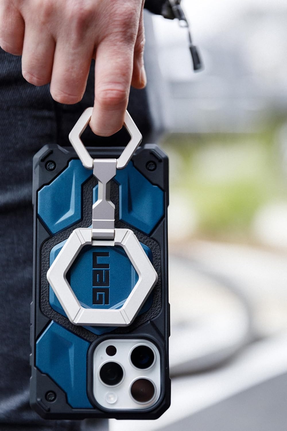 URBAN ARMOR GEAR UAG Magnetic Phone Ring Stand Compatible with MagSafe Magnet, Removable Metal Finger Ring Grip & 360 Rotation Adjustable Kickstand for iPhone 16/15, Galaxy S25, S24, Orchid Pink