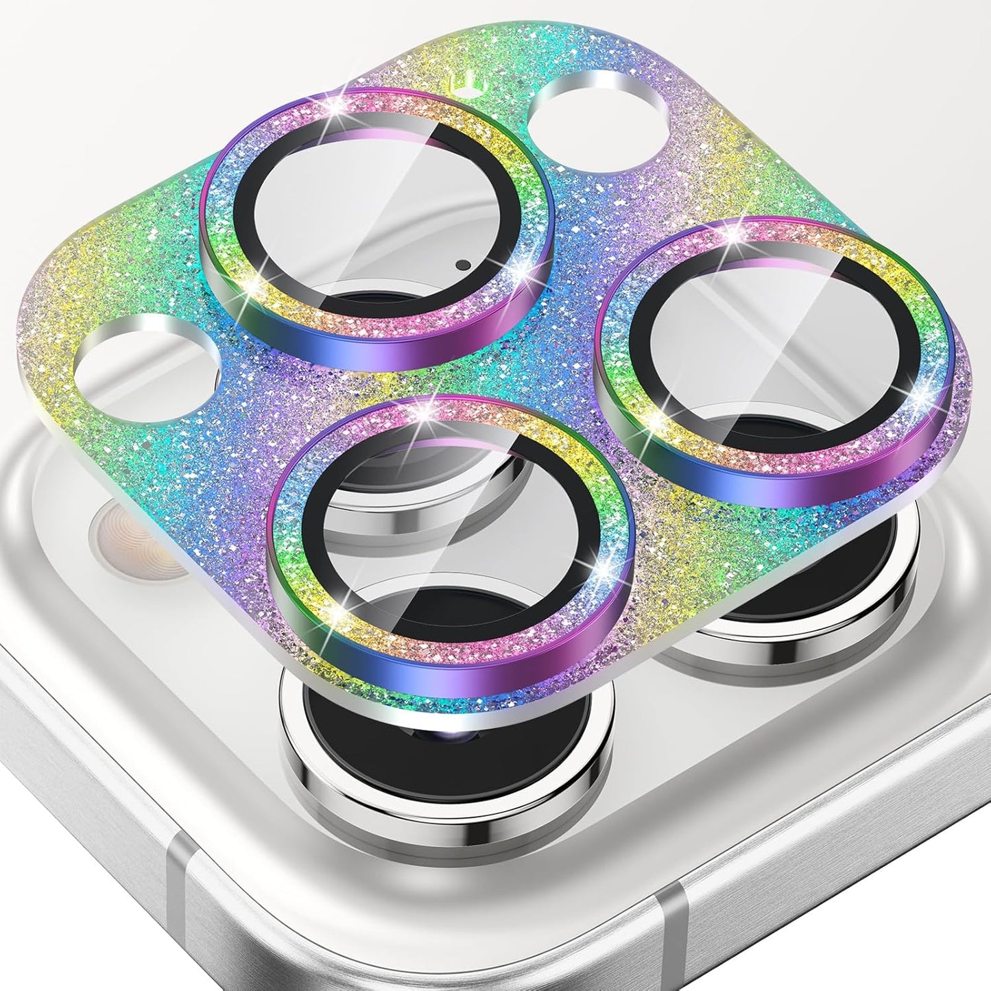 Tensea for iPhone 16 Pro/iPhone 16 Pro Max/iPhone 15 Pro/15 Pro Max Camera Lens Protector, Metal Aluminum Alloy Tempered Glass Cover Camera Screen Protector Accessories, Case Friendly