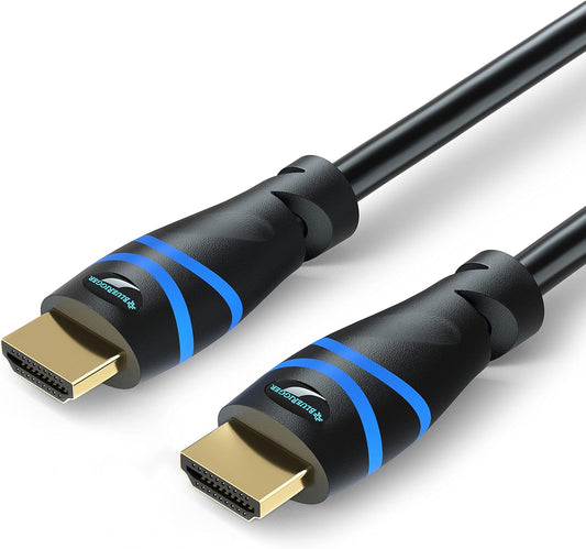 BlueRigger 8K HDMI Cable (3FT - 2 Pack, 8K 60Hz HDR, 4K 120Hz, High Speed 48Gbps with Ethernet, eARC, 3D, HDCP 2.3) - Compatible with PS5, Xbox, Roku, Apple TV, Switch, PC