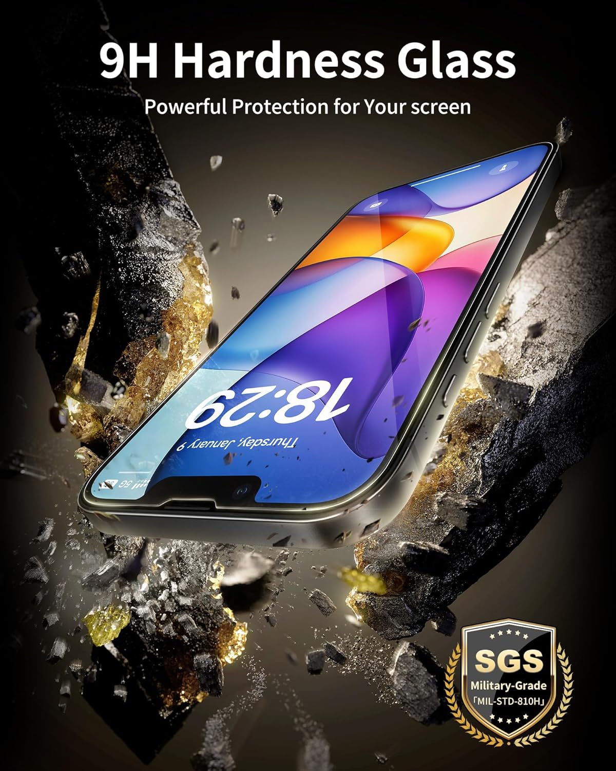 NIMASO for iPhone 16e/13 Pro/13/14 Screen Protector, 2 Pack HD Clear Tempered Glass Screen Protector for iPhone 16ewith Bubble-and-Dust-Free Box, Instant Installation (6.1 inches)