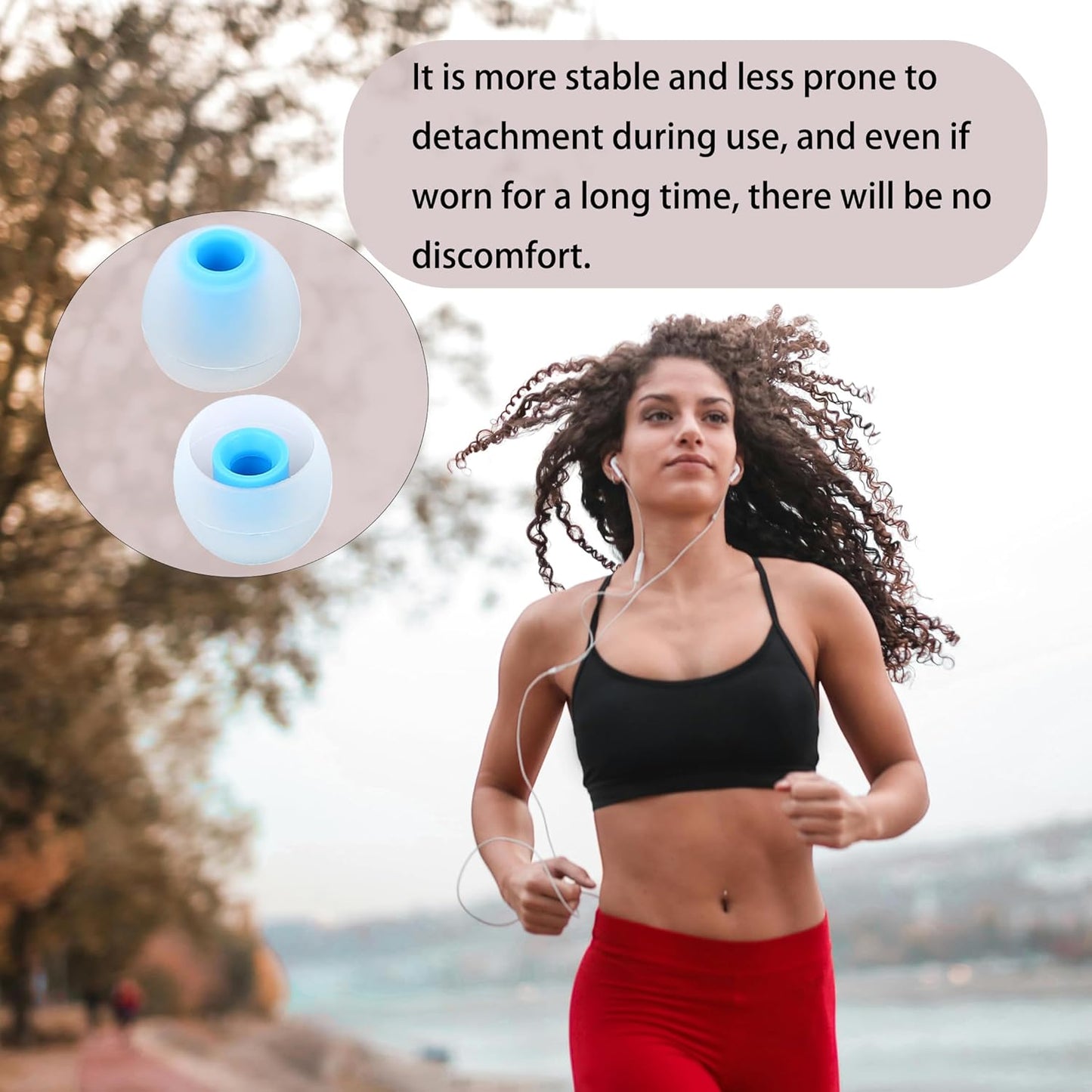 Silicone Replacement Earbud Tips Earbud Caps Fit Most in-Ear Earbuds(Inner Hole 3.8mm -5.1mm) Headphone Ear Tips Earbuds Covers 9 Pairs S M L