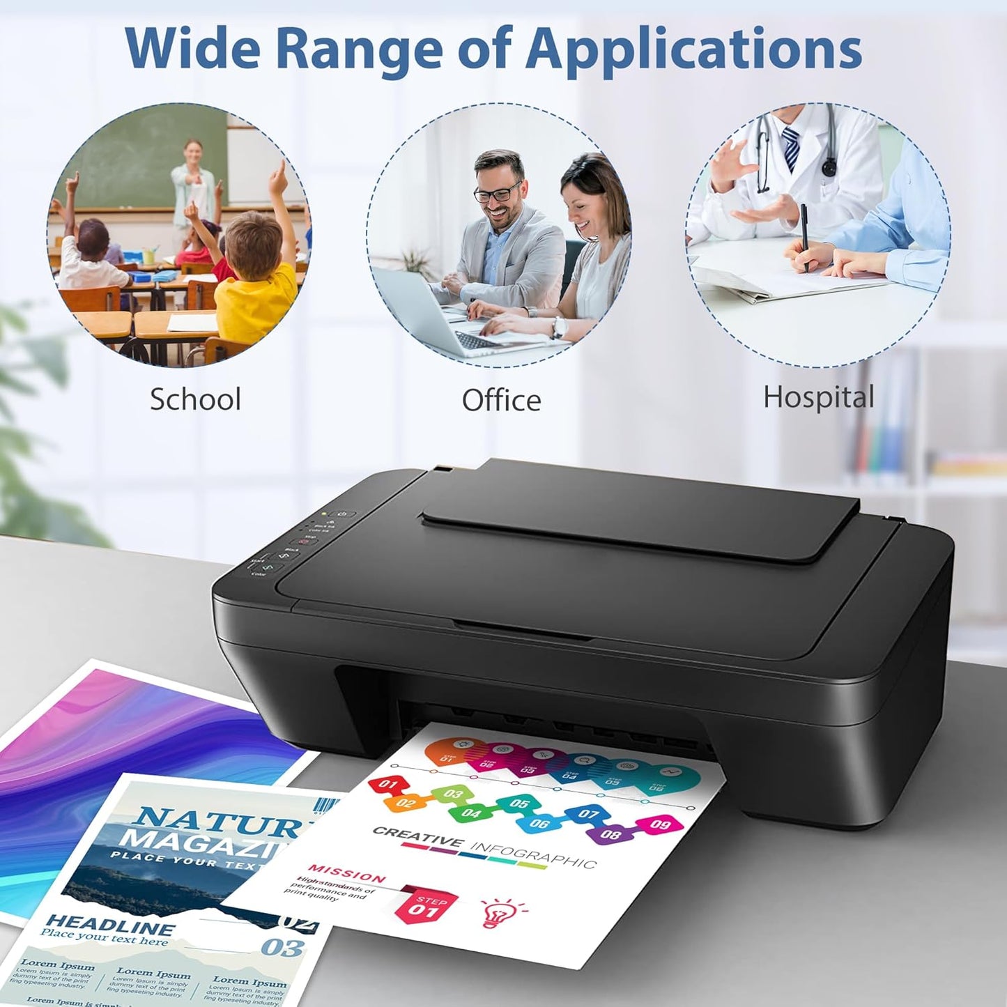 206X Toner Cartridges High Yield 4 Pack Compatible for HP 206X 206A Set for HP Color Laserjet Pro M255dw M255nw MFP M283fdw M283cdw M282nw M283fdn Printer(Black/Cyan/Yellow/Magenta)