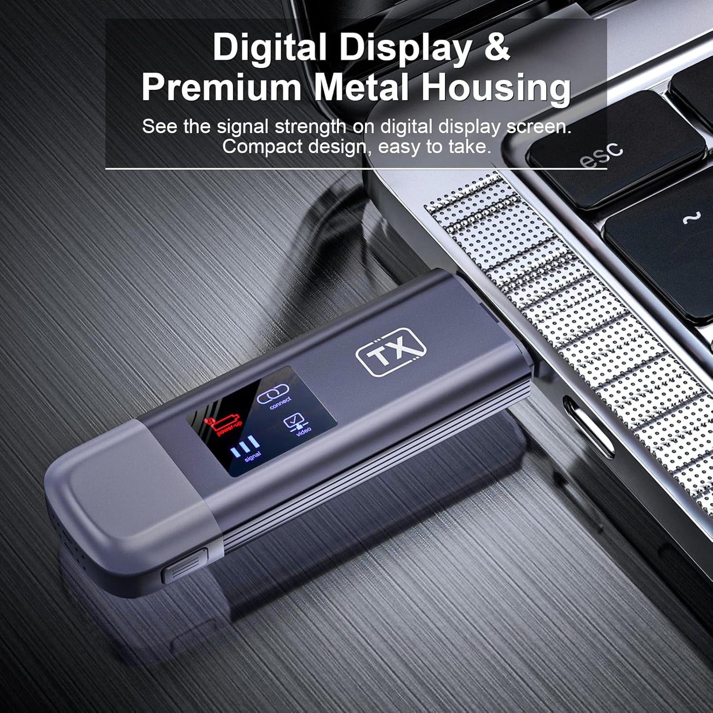 TTQ Wireless HDMI Transmitter and Receiver, TTQ Wireless HDMI Extender 4K Supported, Metal Housing, LED Display, 100FT Range, 2.4G&5G, for PC/Laptop/Camera/HDTV/Projector/TV Box