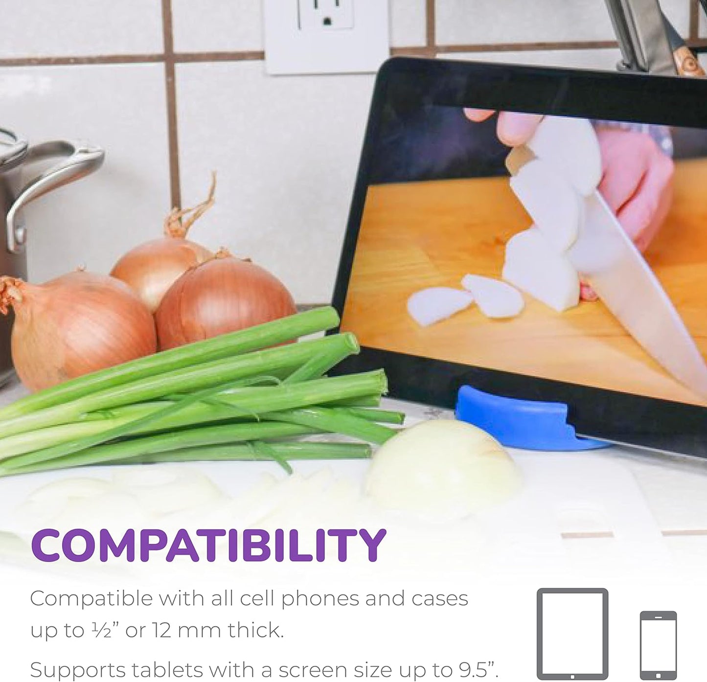 GoDonut – Phone Stand Original – Cell Phone Holder + Tablet Stand Desk Organizer – Compatible with Tablet, iPhone 16 15 14 Pro Max, Android & Most Smartphones - Lime Green