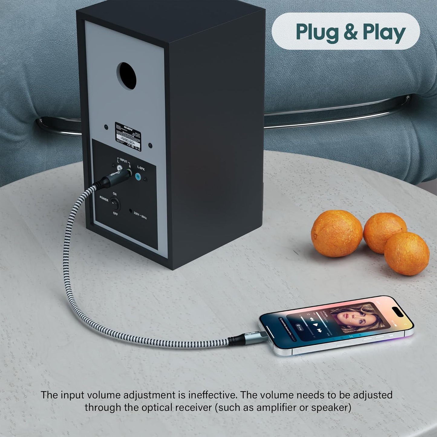 Adoreen Unidirectional USB C to Toslink Digital Optical Audio Cable 10 Ft, USB 2.0 Male to SPDIF Port Male Fiber Optic Adapter, Braided for TV/Soundbar, Sony PS5, Speaker-Not Toslink to USB