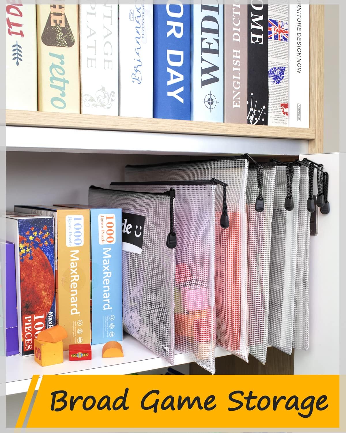 SUNEE Plastic Mesh Zipper Pouch 7x11 in (Black, 12 Packs), Small Water-Resistant Zip Bag for School Office Supplies, Pencil Organizing Storage