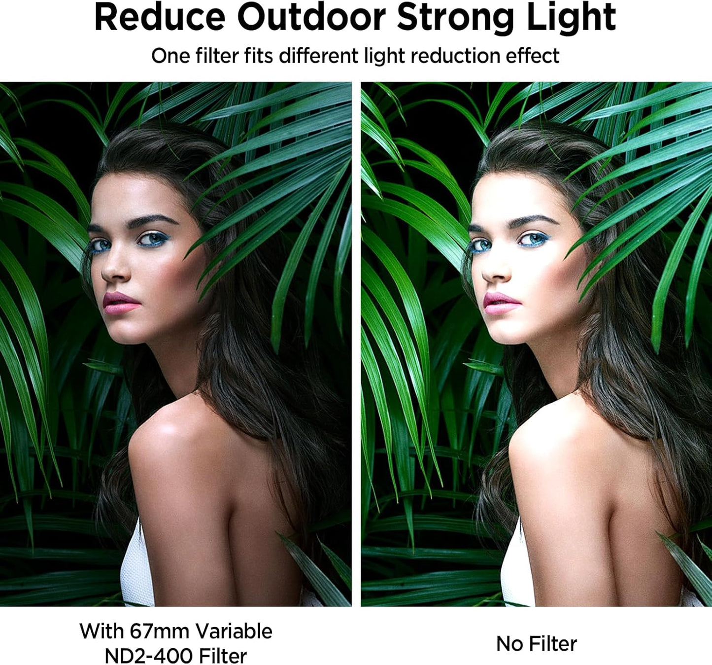 67mm Variable ND2-ND400 Filter for Phone, VND Lens with Phone Clip, Adjustable Neutral Density Filter Compatible with iPhone 16 15 14 13 Pro Max Plus Samsung Galaxy Moto Google TCL DSLR Cameras