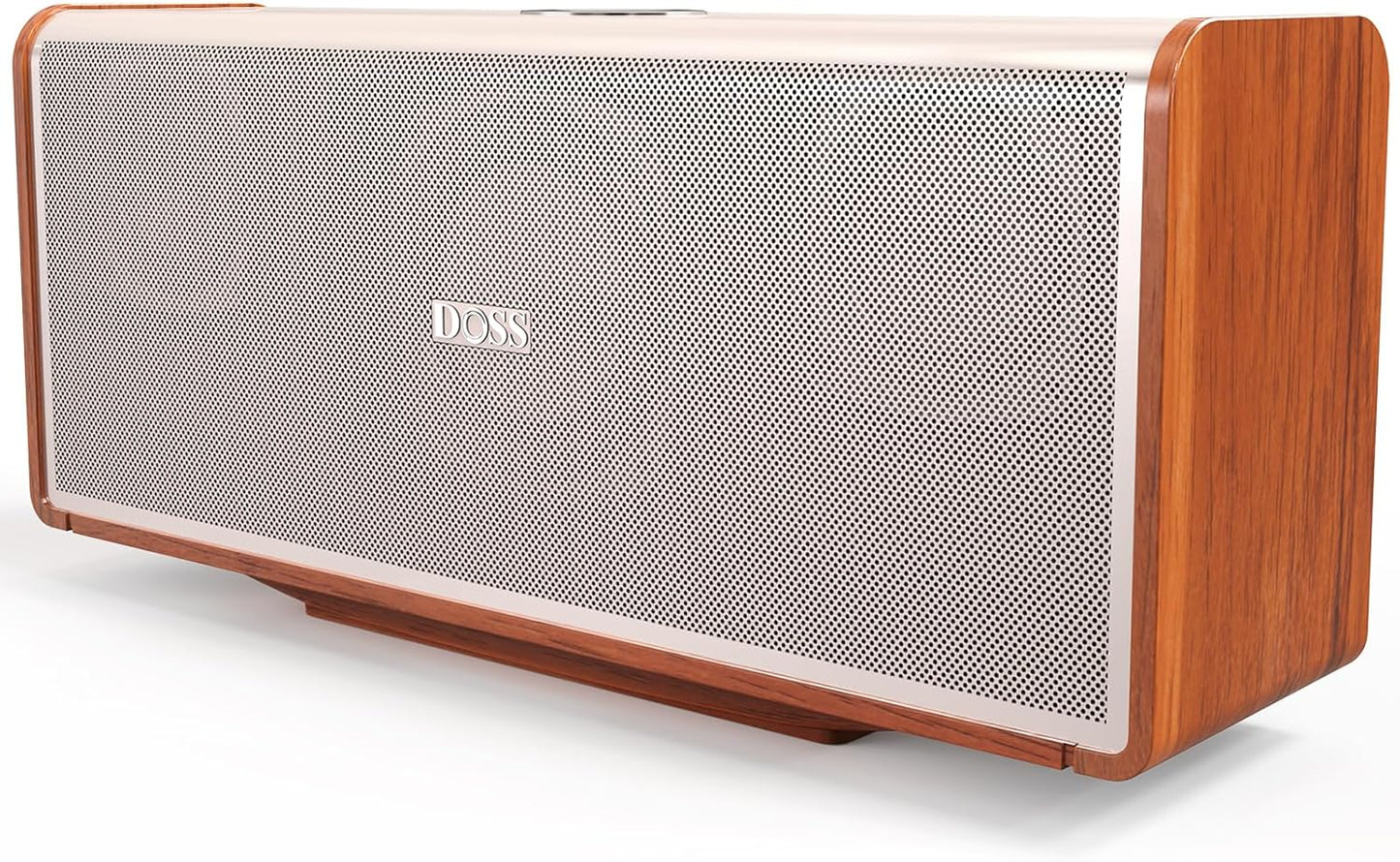 DOSS SoundBox Ultra Bluetooth Speaker with 2.1 Channel Audio, 80W Superior Sound with Deep Bass, Two DSP Technologies, 18H Playtime, BT 5.3, Wireless for Home, Office, Bedroom-Gold