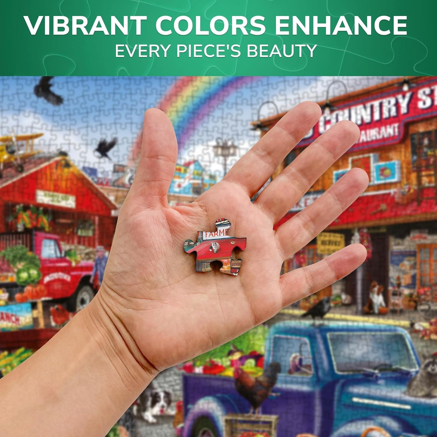 QUOKKA 1000 Pieces Puzzle for Adults and Up - Jigsaw Puzzles for Men and Women - Bazaar Activity for Kids Ages 8-12 and Up - Colourful Game Toy for Family