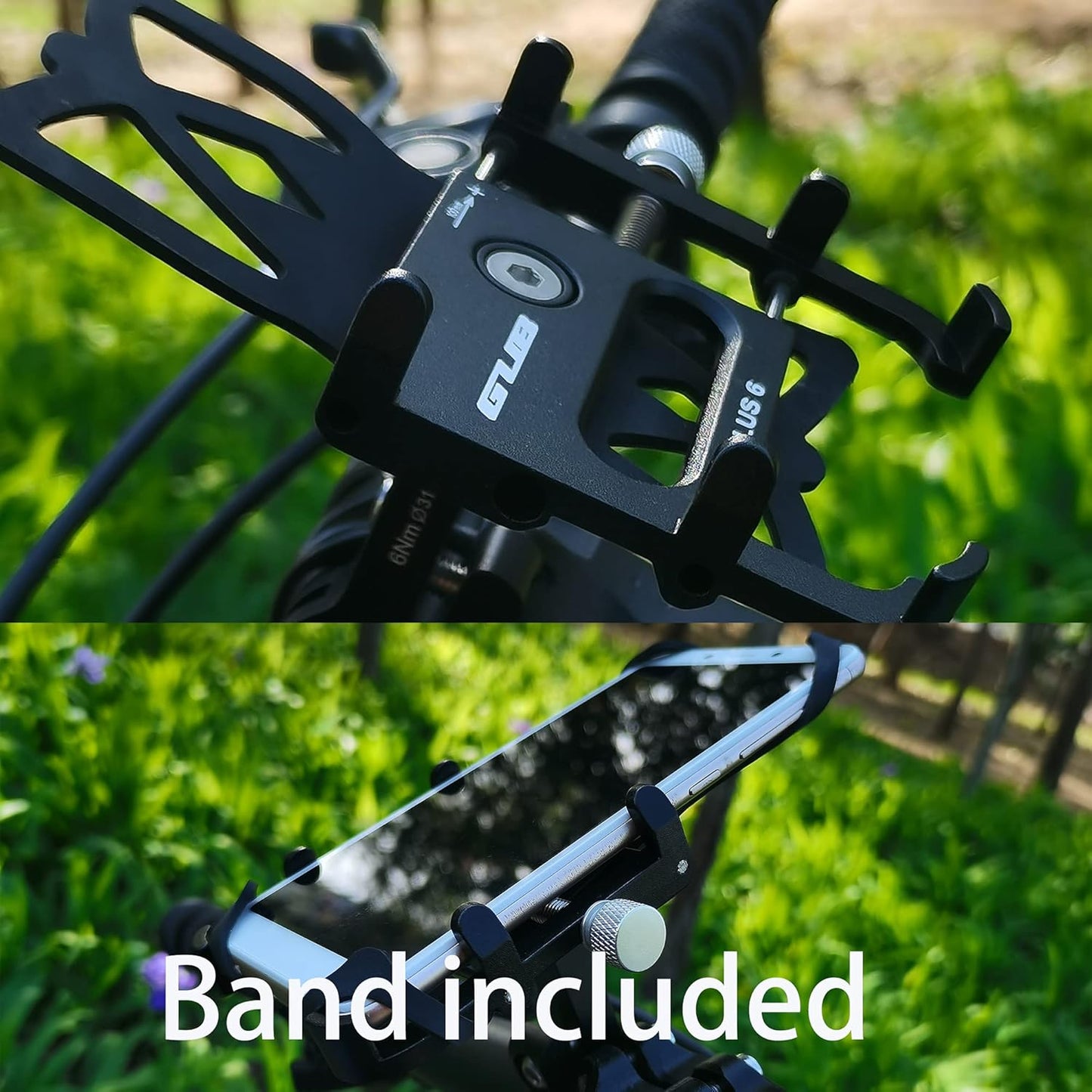 GUB Bike Phone Mount Holder, Aluminum Motorcycle Phone Holder Mount 360° Rotation for iPhone 13 14 15 Pro max 16 Pro, Samsung S24 S23 S22 S21 Note20/10 4.7-6.8" – Upgraded