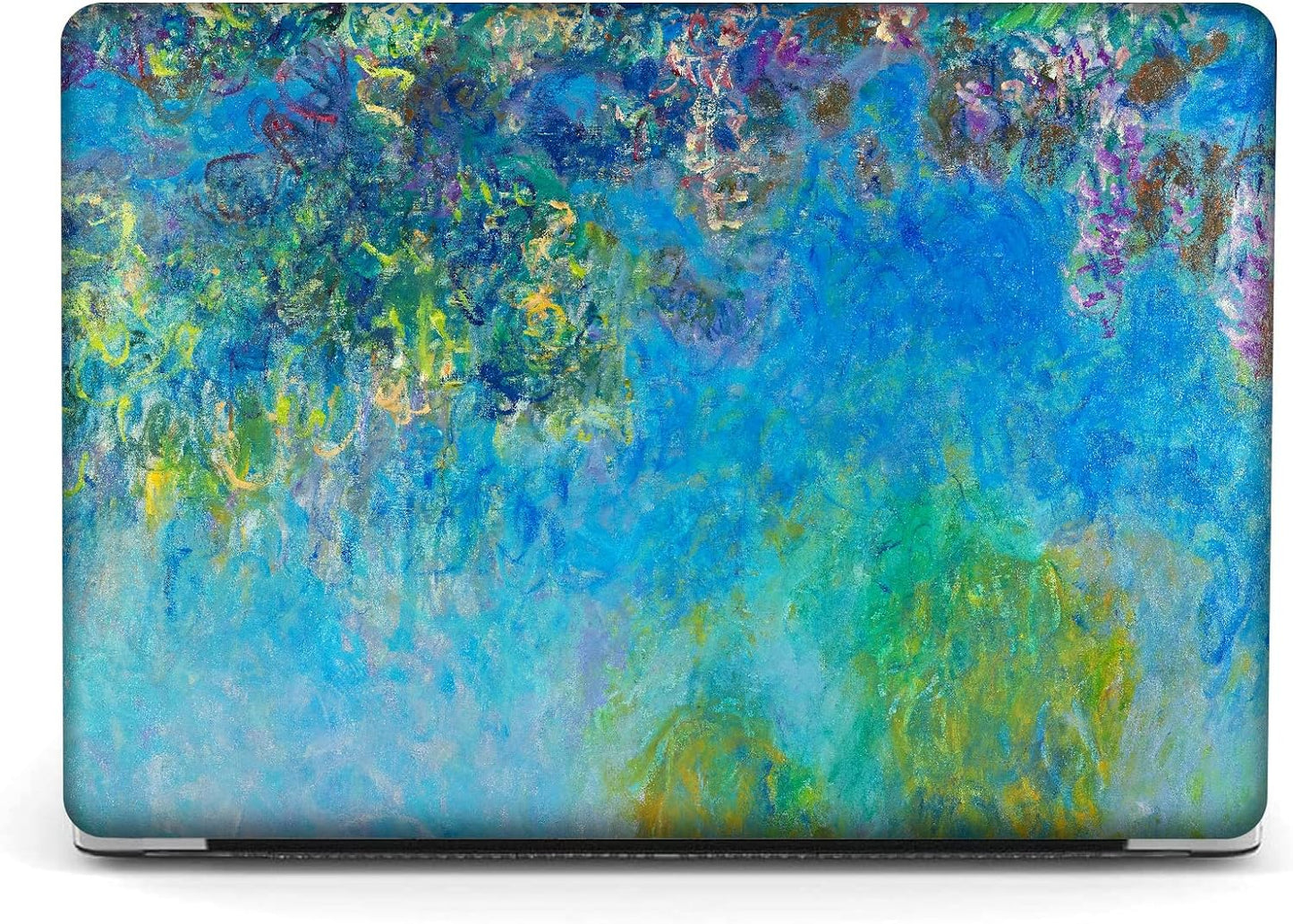 Compatible with MacBook Pro 13 inch Art Case Skin, 2022, 2021, 2020-2016 Release A2289/A2251/A2338 M1 Plastic Watercolor Hard Shell with Keyboard Cover & Screen Protector (Wisteria by Claude Monet)