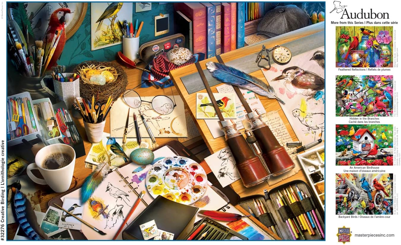 MasterPieces 300 Piece EZ Grip Jigsaw Puzzle - Creative Birding - 18"x24"