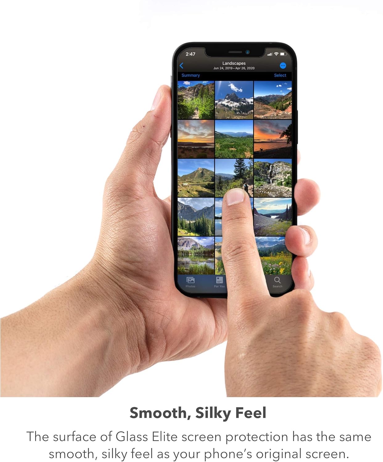 ZAGG InvisibleShield Glass Elite Privacy+ Screen Protector for iPhone 12 Pro Max, Two-Way Privacy Filter, 4X Stronger, Anti-Fingerprint Technology, Easy to Install