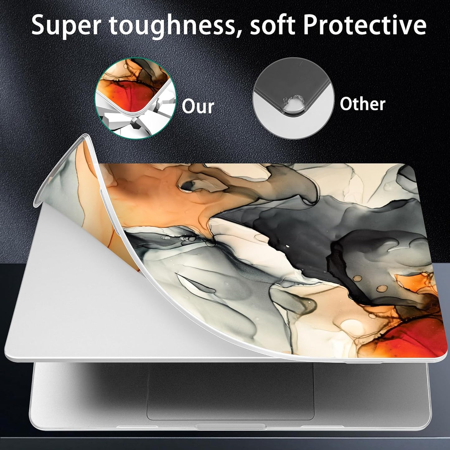 for MacBook Pro 16 inch Case 2021 2022 2023 2024 Release A3186 A3403 M4 A2991 M3 A2780 M2 A2485 M1 Pro/Max, Hard Shell Case with Screen Protector & Keyboard Cover, Technique Texture