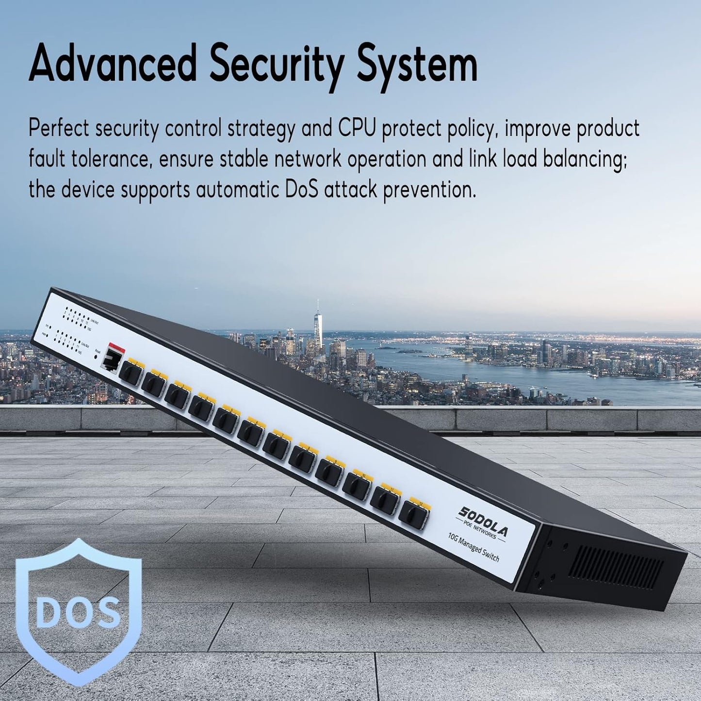 SODOLA 12 Port 10G SFP+ Smart Switch| L2/L3+ Smart Managed | DoS Attack Prevention | IPv6 | Static Routing | L2/L3QoS, IGMP & LAG | Limited Lifetime Protection Managed Ethernet Switch …