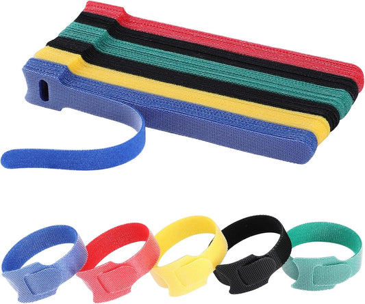 120PCS 6 Inch Cable Ties Reusable Multi-Purpose Wire Ties Cord Organizer Adjustable Cable Management 5 Colors