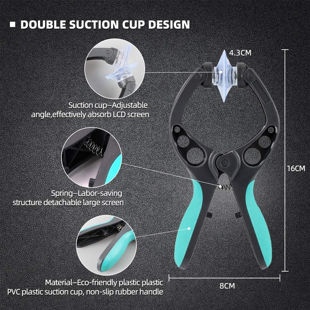 18 in 1 Electronics Repair Tool Kit, Precision Screwdriver Set, Opening Pry Tool Kit and Screen Opening Pliers with Portable Bag for Repair Mobile Phone, Laptop, Tablets, Watch