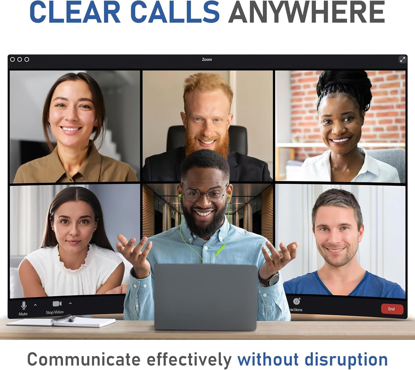 LUDOS OMNITONE Wired Earbuds in-Ear Headphones, 5 Years Warranty, Earphones with Microphone, 3.5 mm Jack Corded Ear Buds, Videoconference for iPhone, Samsung, Laptop, Kids, School Students - Green