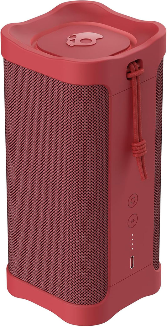 Skullcandy Terrain XL Wireless Bluetooth Speaker - IPX7 Waterproof Portable Speaker, 18 Hour Battery, Nylon Wrist Wrap, True Wireless Stereo (Red)