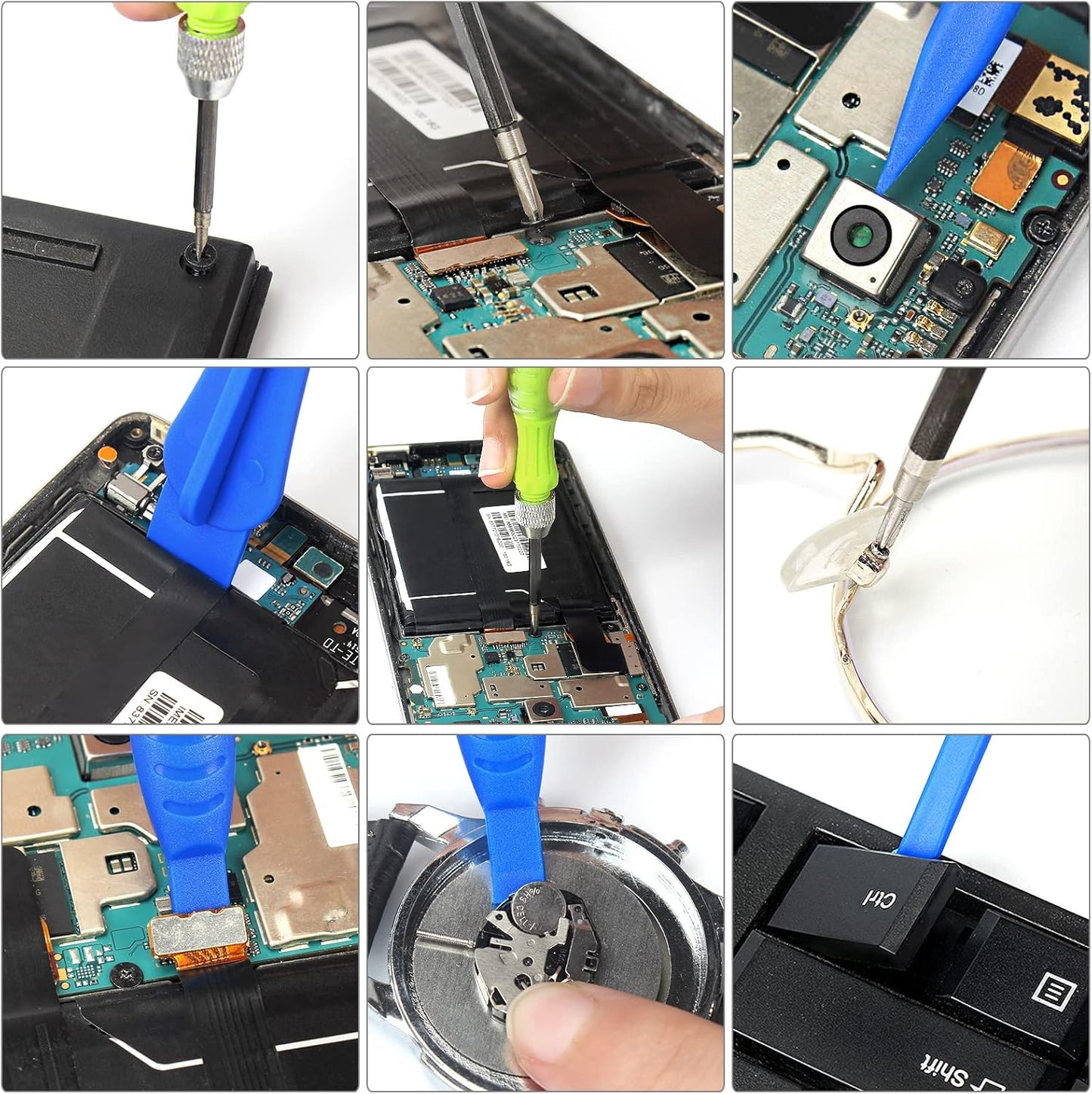 13 Pcs Precision Screwdriver Set Magnetic, Electronics Opening Pry Tools Repair Kit with LCD Screen Opening Suction Cup Pliers for Computer, PC, Tablet, Laptop, Eyeglass, Watch